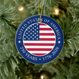 Décoration En Céramique États-Unis Fête de l'Indépendance du 4 juillet 250