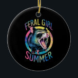 Décoration En Céramique Été de fille sauvage Opossum Tie Dye Raton laveur<br><div class="desc">Été de fille sauvage Opossum Tie Dye Raton laveur</div>