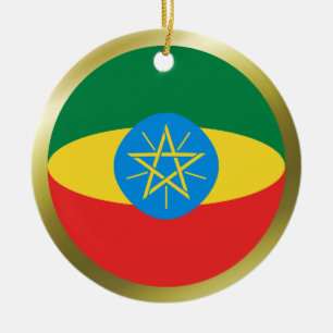 Décoration En Céramique Ethiopia Flag Ornament