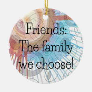 Décoration En Céramique Étiquette cadeau/ornement de famille choisie