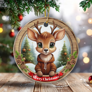 Décoration En Céramique Étiquette de cadeau personnalisée avec ambiance ru