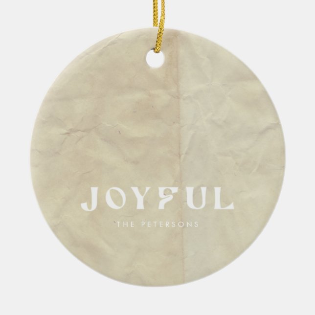 Décoration En Céramique Étiquettes Cadeaux personnalisées minimes modernes (Devant)