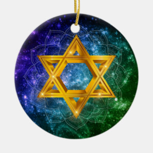 Décoration En Céramique Etoile de David Galaxy - Magen David