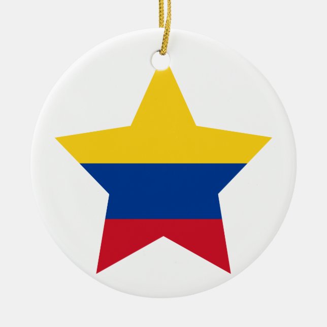 Décoration En Céramique Étoile de la Colombie (Devant)