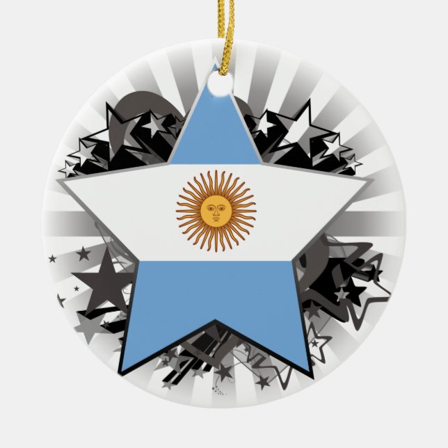 Décoration En Céramique Étoile de l'Argentine (Devant)