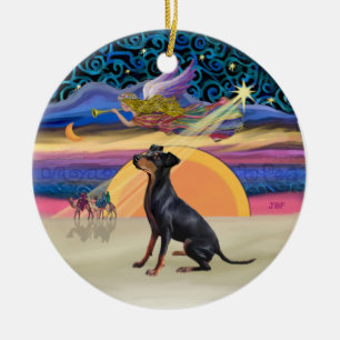 Décoration En Céramique Étoile de Noël - Manchester Terrier