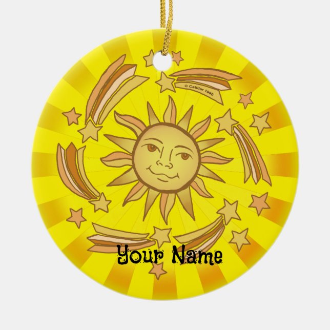 Décoration En Céramique Étoiles du Soleil (Devant)