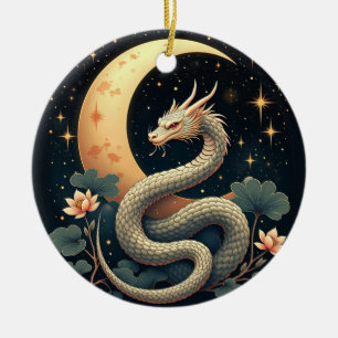 Décoration En Céramique étoiles Serpent de Lune