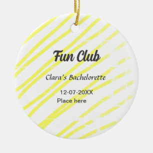 Décoration En Céramique événement Fun Club enterrement de vie de jeune fil