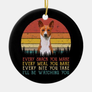 Décoration En Céramique Every Snack You Make Basenji Dog Dog Maman