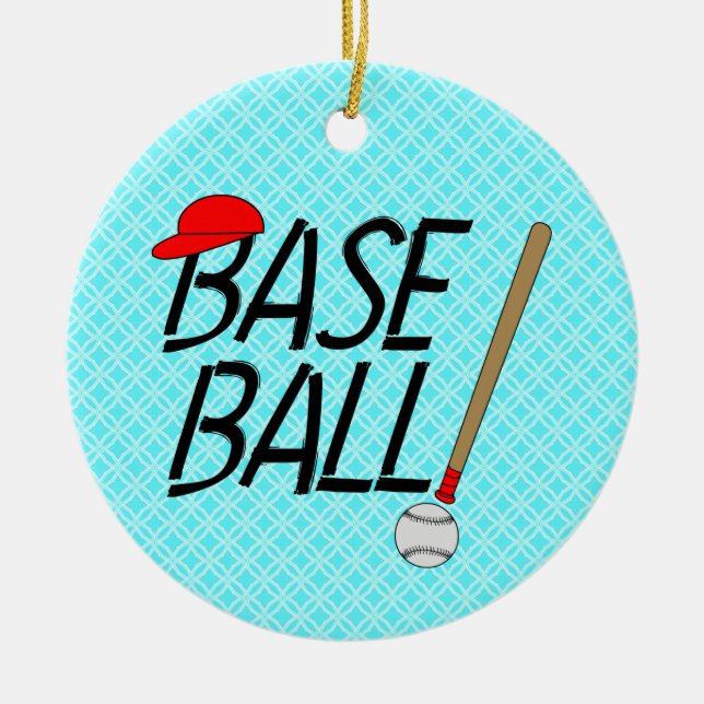 Décoration En Céramique Exclamation de baseball (Devant)
