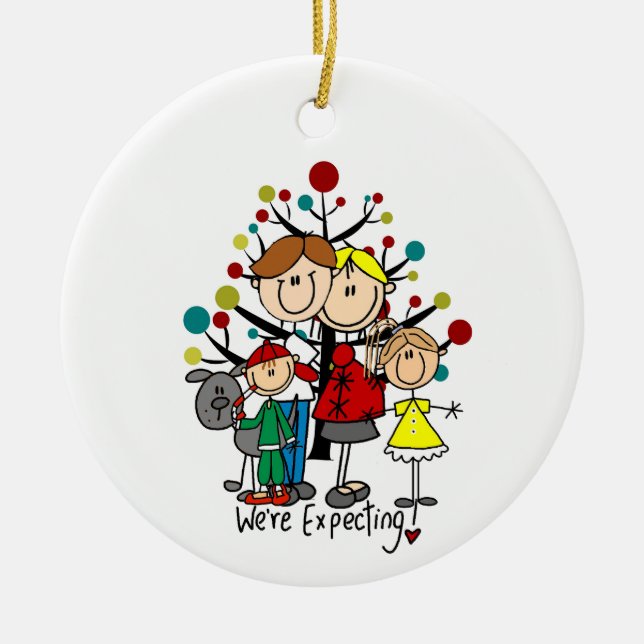 Décoration En Céramique Expectant Family Gray Dog (Devant)