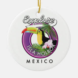 Décoration En Céramique explorer Isla Holbox plage mexique voyage patch Co