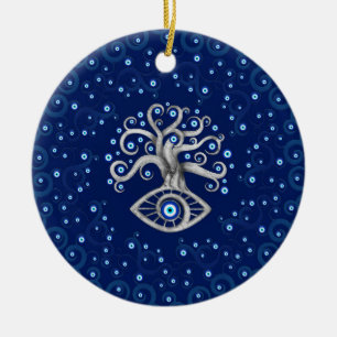 Décoration En Céramique Eye Amulet Tree