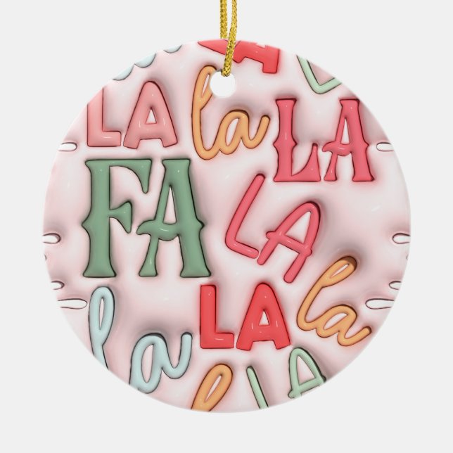 Décoration En Céramique "Fa La Festive Ornament" (Devant)