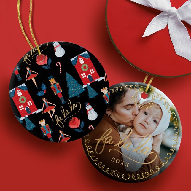 Décoration En Céramique Fa La Nutcracker Caractère de Noël Famille Photo (Créateur téléchargé)