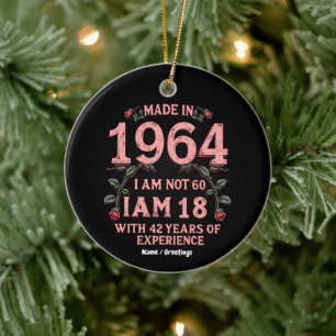 Décoration En Céramique Fabriqué En 1964 Je ne suis pas 60 J'ai 18 ans ave