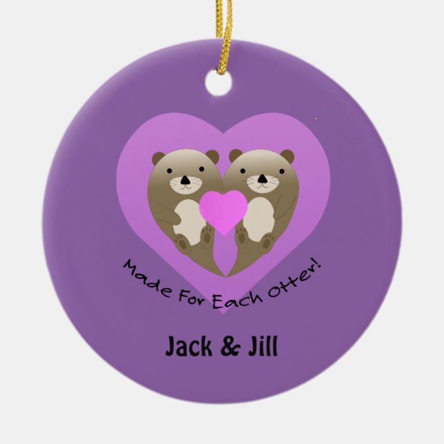 Décoration En Céramique Fabriqué pour chaque Otter (Devant)