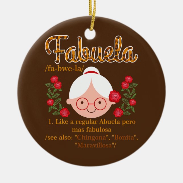 Décoration En Céramique Fabuela Comme un Abuela Leopard espagnol régulier (Devant)