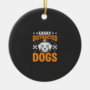 Décoration En Céramique Facilement Distrait Par Les Chiens