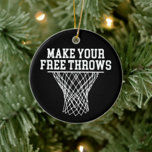 Décoration En Céramique Faites de vos jetons gratuits Joueur de basket Vin