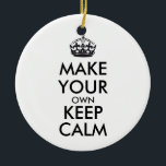 Décoration En Céramique Faites de votre propre calme - noir<br><div class="desc">Bonjour et bienvenue, créez et customisez votre propre design "garder le calme" pour celui-ci est unique! Remplacez les mots "faites votre propre calme" par le mot de votre choix et choisissez la couleur que vous voulez! Vous pouvez imaginer et tout faire ! ! ex : "garder calme et continuer" "garder...</div>