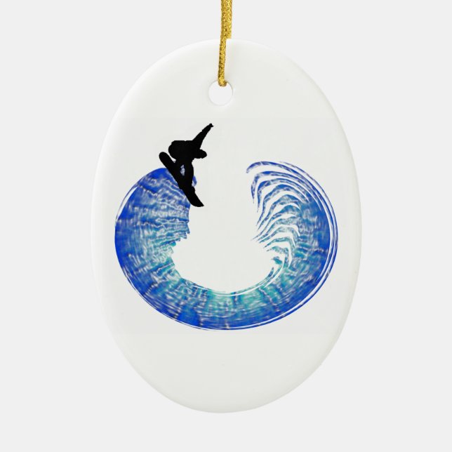 DÉCORATION EN CÉRAMIQUE FAITES DU SURF DES NEIGES LES TUYAUX (Devant)