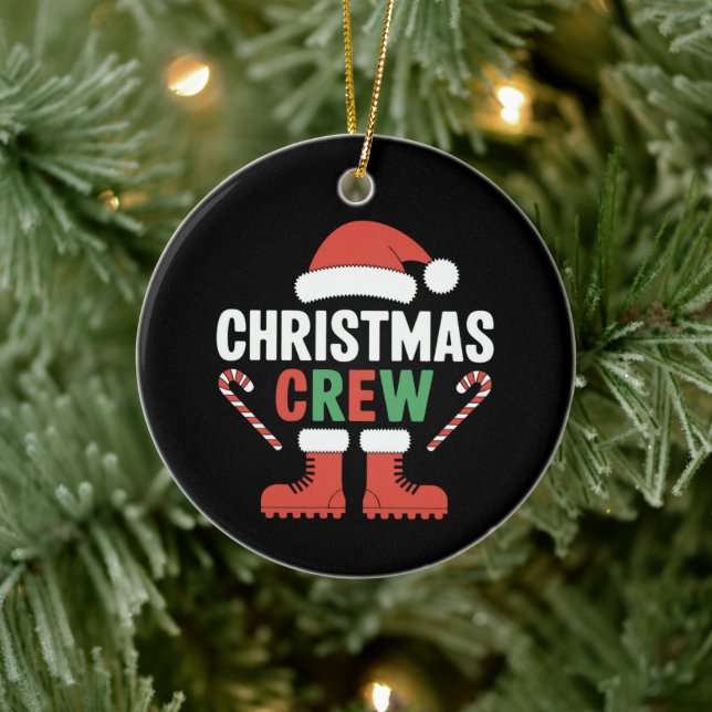 Décoration En Céramique Famille de jumelage Noël Crew Xmas Tree (Arbre)