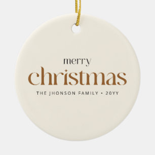 Décoration En Céramique Famille de typographie rétro Photo Joyeux Noël