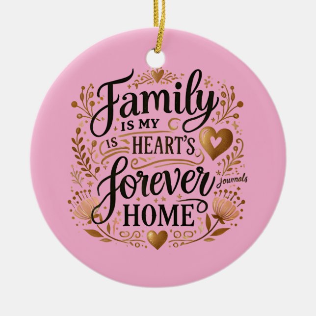 Décoration En Céramique 🏡 Famille est la maison de mon coeur (Devant)