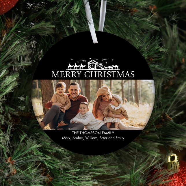 Décoration En Céramique Famille Photo Simple Nativité Noël religieux (Créateur téléchargé)