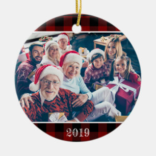 Décoration En Céramique Famille Russe Red Buffalo Plaid