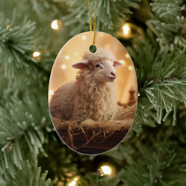 Décoration En Céramique Fantastique Noël des moutons, Don pour les amoureu (Arbre)