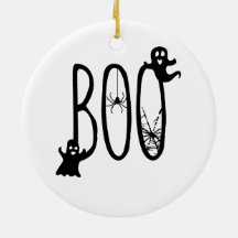 Fantômes fantaisistes et araignée Halloween BOO