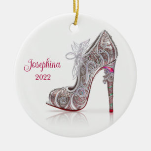 Décoration En Céramique Fashionable Christmas Stiletto High Heel Shoe