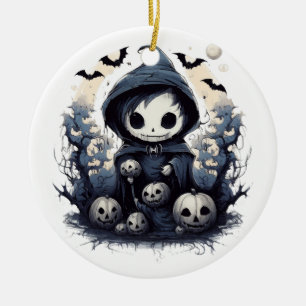 Décoration En Céramique Faucheuse Chibi Encapuchonnée Halloween - Fan Dark
