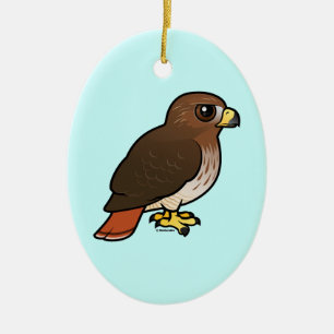 Décoration En Céramique faucon Rouge-coupé la queue