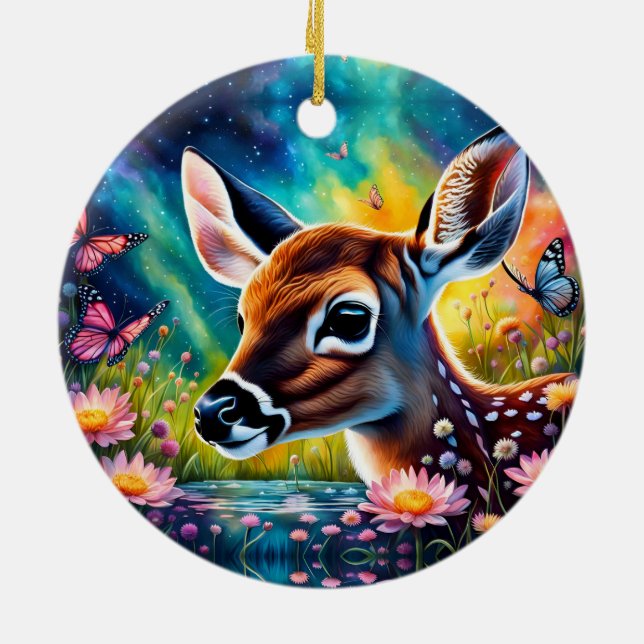 Décoration En Céramique Faune dans Meadow Pond (Dos)
