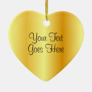 Décoration En Céramique Faux Gold Metallic Look tendance manuscrit Script