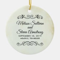 Faux Vintage Parchment Mariage de style occidental