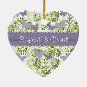 Décoration En Céramique Faveurs pourpres faites sur commande de mariage