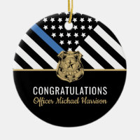 Félicitations à la Police Blue Line Flag
