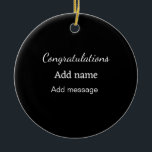 Décoration En Céramique Félicitations ajouter un message de nom simple dip<br><div class="desc">Conception</div>