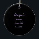 Décoration En Céramique Félicitations classe d'ajouter le nom d'année scol<br><div class="desc">conception</div>