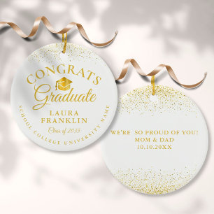 Décoration En Céramique Félicitations pour la remise des diplômes avec cas