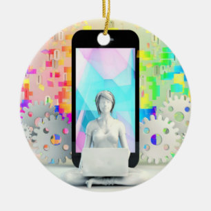 Décoration En Céramique Femme entrepreneuse et propriétaire d'entreprise 