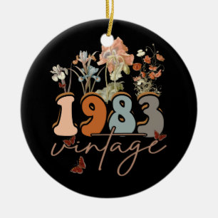 Décoration En Céramique Femmes 40 ans Vintage 1983 40e anniversaire Tee