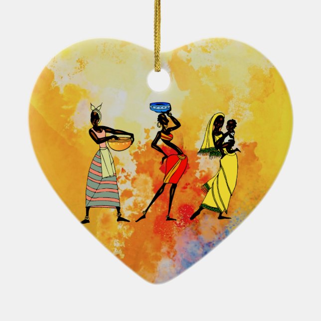 Décoration En Céramique Femmes d'Afrique (Dos)