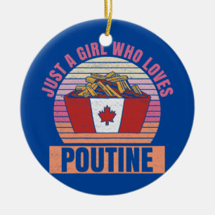 Décoration En Céramique Femmes Juste une fille qui aime poutine Design pou