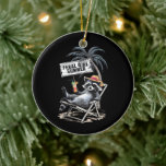 Décoration En Céramique Feral Girl Summer Beach Funny Raccoon<br><div class="desc">Feral Girl Summer Beach Funny Raccoon</div>